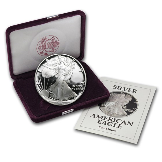1991-S 1 oz Proof Silver American Eagle (w/Box & COA) 1991-S 1 oz Proof Silver American Eagle (w/Box & COA)